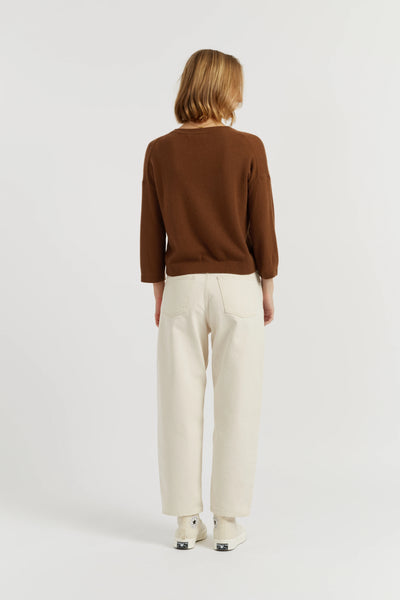 Toffee Cloud Cashmere Cropped Sweater