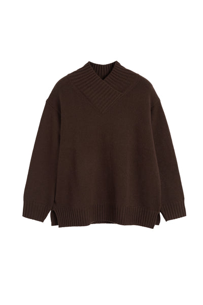 Chocolate Pure Cashmere Soft Wrap Sweater