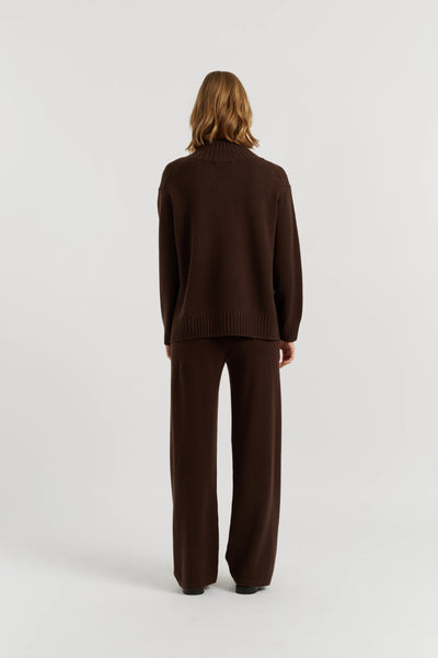 Chocolate Pure Cashmere Soft Wrap Sweater