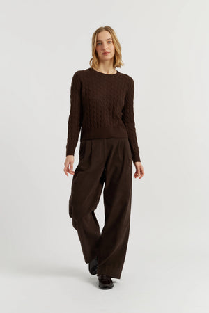 chocolate-pure-cashmere-cable-sweater