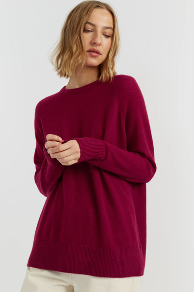 Cherry Cloud Cashmere Slouchy Sweater