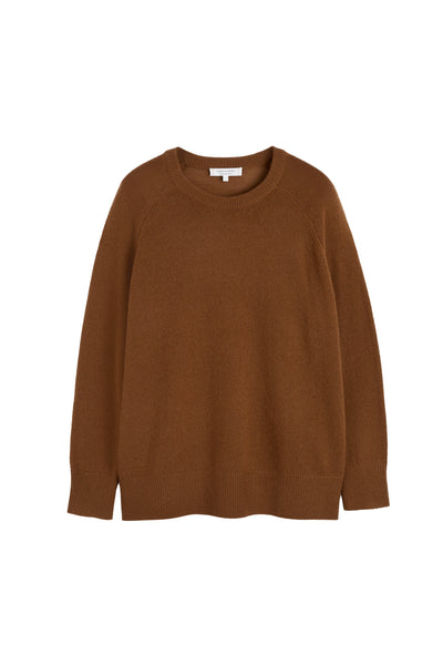 Toffee Cloud Cashmere Slouchy Sweater