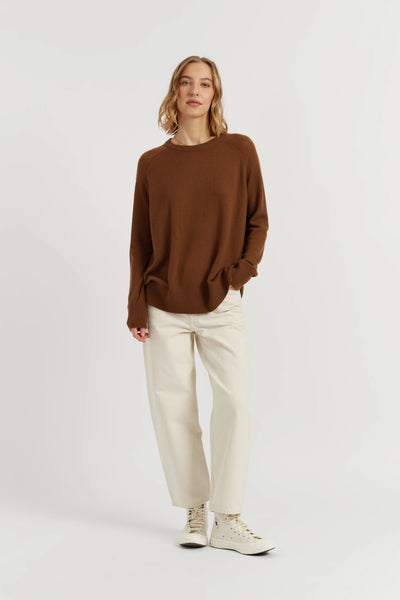 Toffee Cloud Cashmere Slouchy Sweater