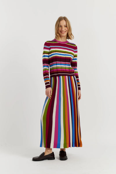 Multi Merino Stripe Sweater