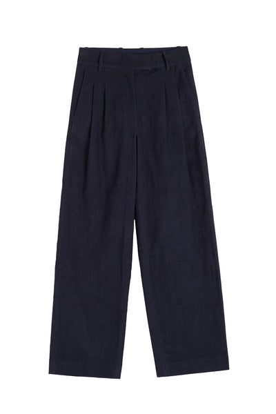 Navy Cotton Trousers
