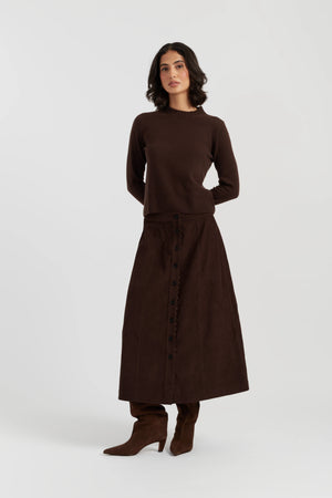 chocolate-cotton-a-line-skirt