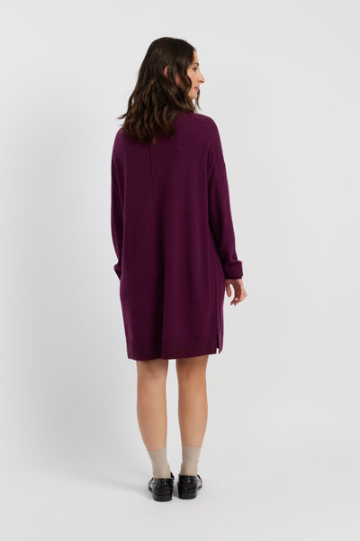 Mulberry Wool-Cashmere Mini Rollneck Dress