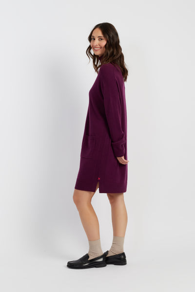 Mulberry Wool-Cashmere Mini Rollneck Dress