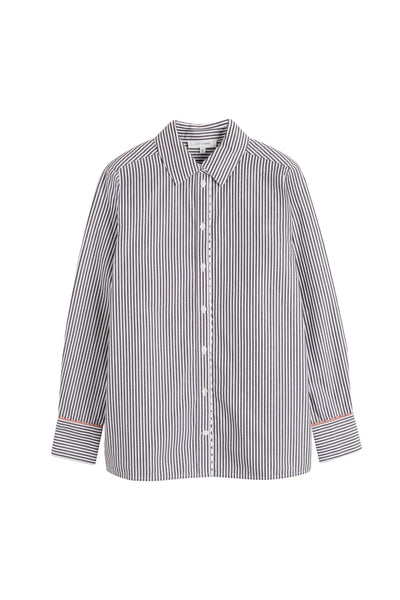 Chocolate Cotton Stripe Shirt