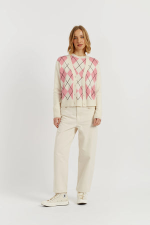 salmon-wool-cashmere-diamond-cardigan