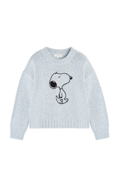 Blue Merino Snoopy Marl Sweater