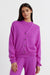 Violet Wool-Cashmere Cropped Cardigan