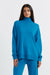 Teal Wool-Cashmere Relaxed Rollneck Sweater