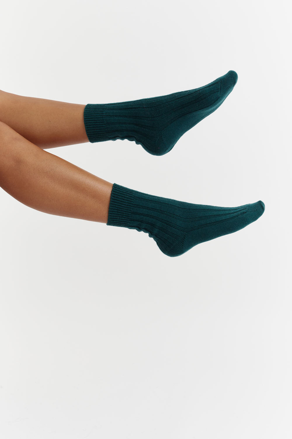 Green Wool-Cashmere Socks