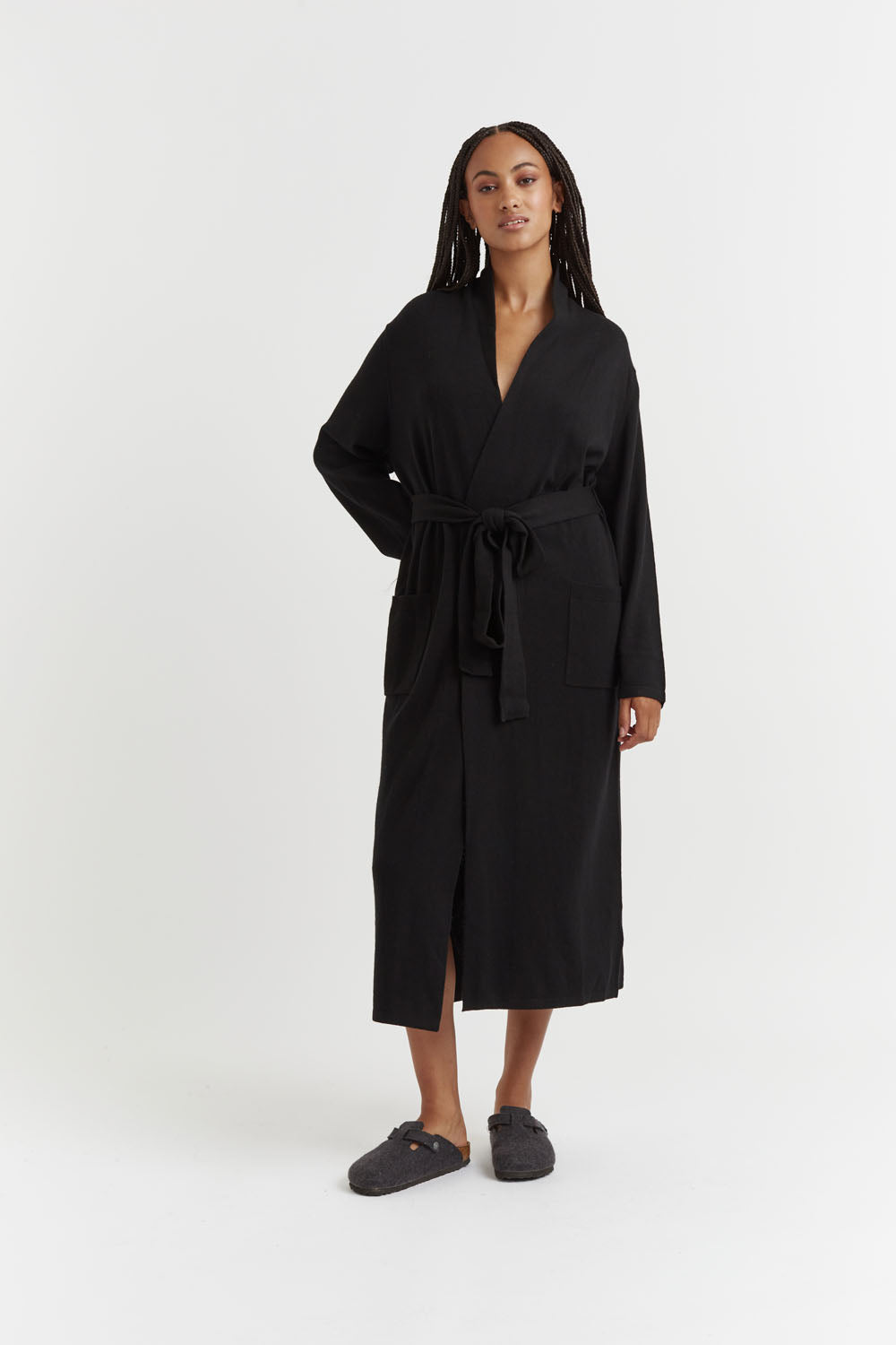 Papinelle | Washable Silk Long Robe in Black – Papinelle Sleepwear AU