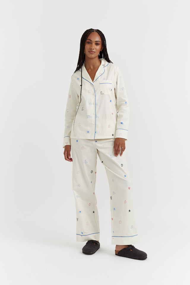 Cream Cotton Love Pyjamas image 1