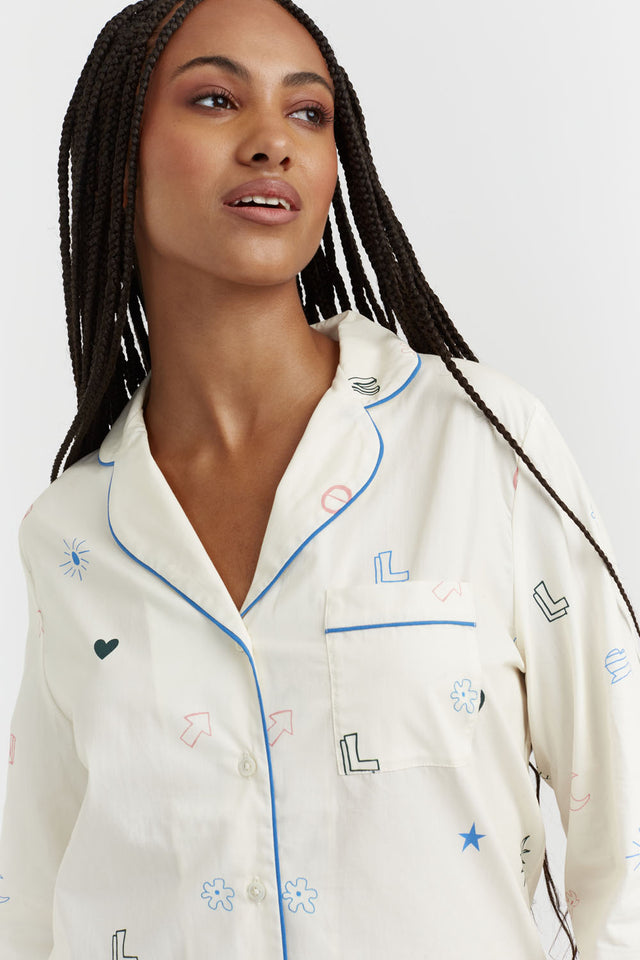 Cream Cotton Love Pyjamas image 2