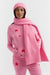 Flamingo-Pink Wool-Cashmere Ribbed Scarf