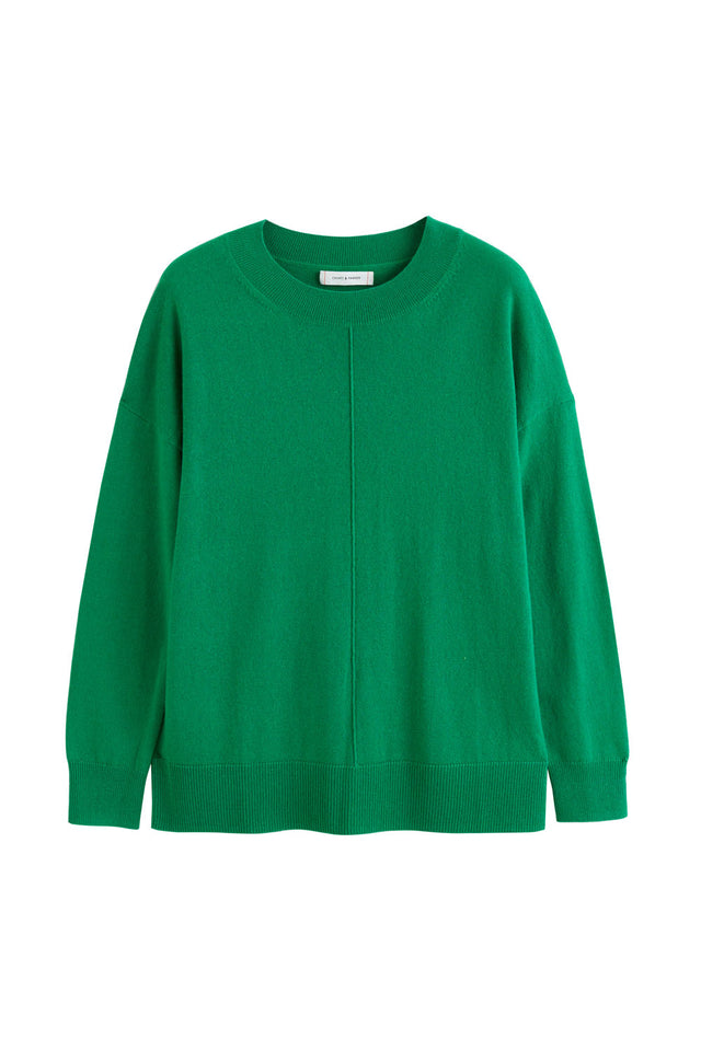 Forest-Green Wool-Cashmere Slouchy Sweater image 2