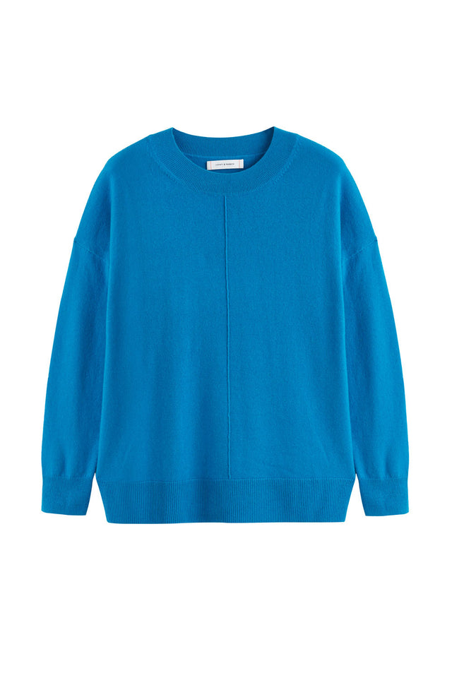 Teal Wool-Cashmere Slouchy Sweater image 2