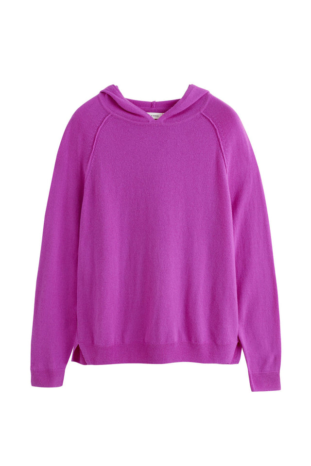 Violet Wool-Cashmere Boxy Hoodie image 2
