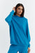 Teal Wool-Cashmere Boxy Hoodie