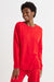 Bright-Red Wool-Cashmere Slouchy Sweater
