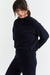 Black Wool-Cashmere Bell Sleeve Sweater