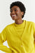Yellow Wool-Cashmere Cropped Cardigan