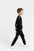 Black Wool-Cashmere Kids Star Track Pants