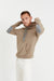 Soft-Truffle Cashmere Elbow Patch Men's Hoodie