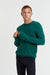 Green Cashmere Elbow Patch Men's Sweater