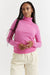 Pink Recycled Merino and Cashmere Rollneck Sweater