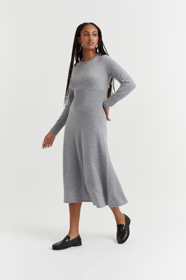 Grey Recycled Merino and Cashmere Dress image 1
