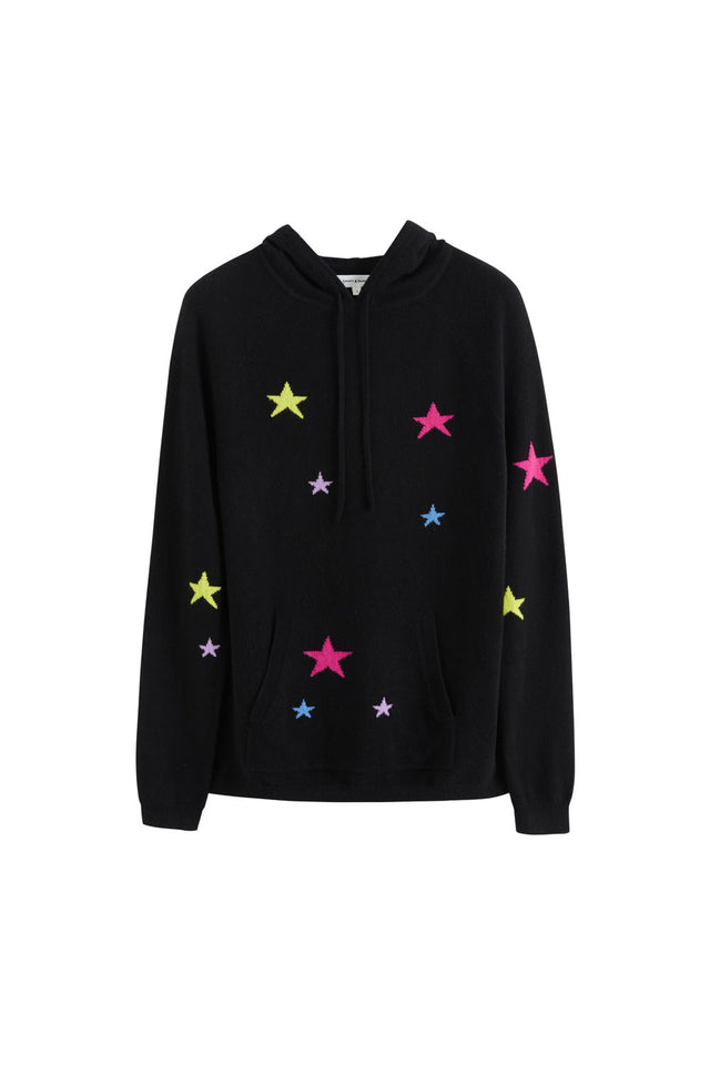 Black Wool-Cashmere Star Hoodie image 2