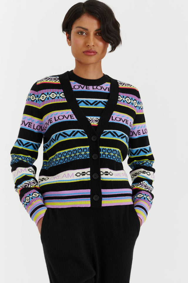 Multicoloured Wool-Cashmere Fair Isle Cardigan image 1