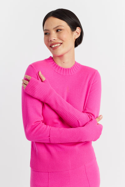 fuchsia-wool-cashmere-fingerless-gloves