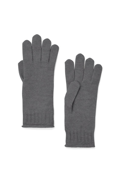 Grey Wool-Cashmere Gloves