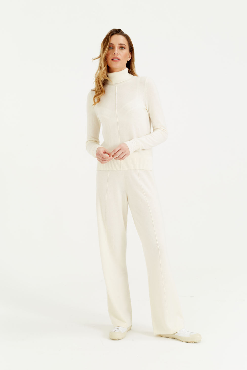 Blue Cotton-Cashmere Dress