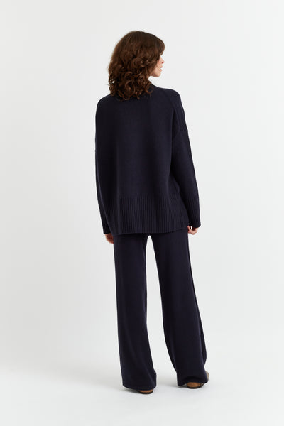 Navy Cashmere Comfort Sweater