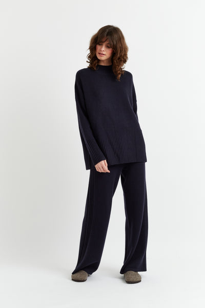 Navy Cashmere Comfort Sweater