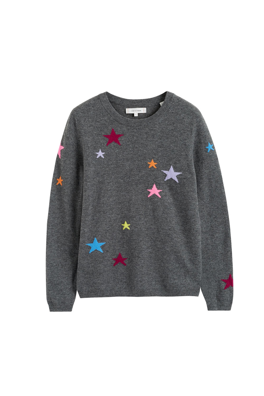 Grey Wool Cashmere Star Sweater Chinti Parker UK