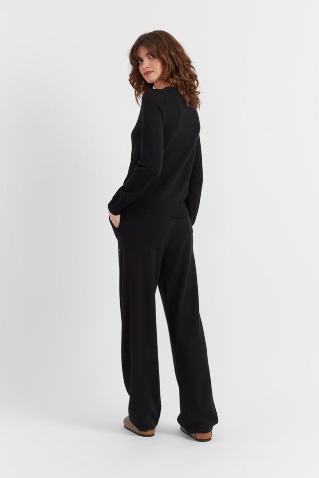 Black Pure Merino Sweater image 2
