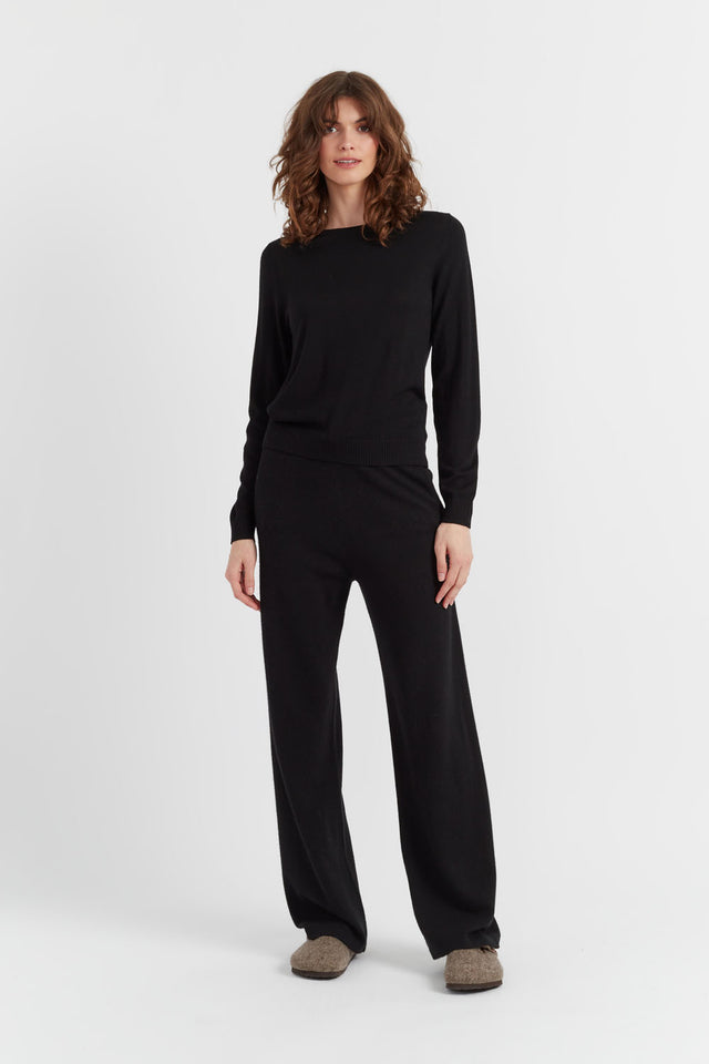 Black Pure Merino Sweater image 3