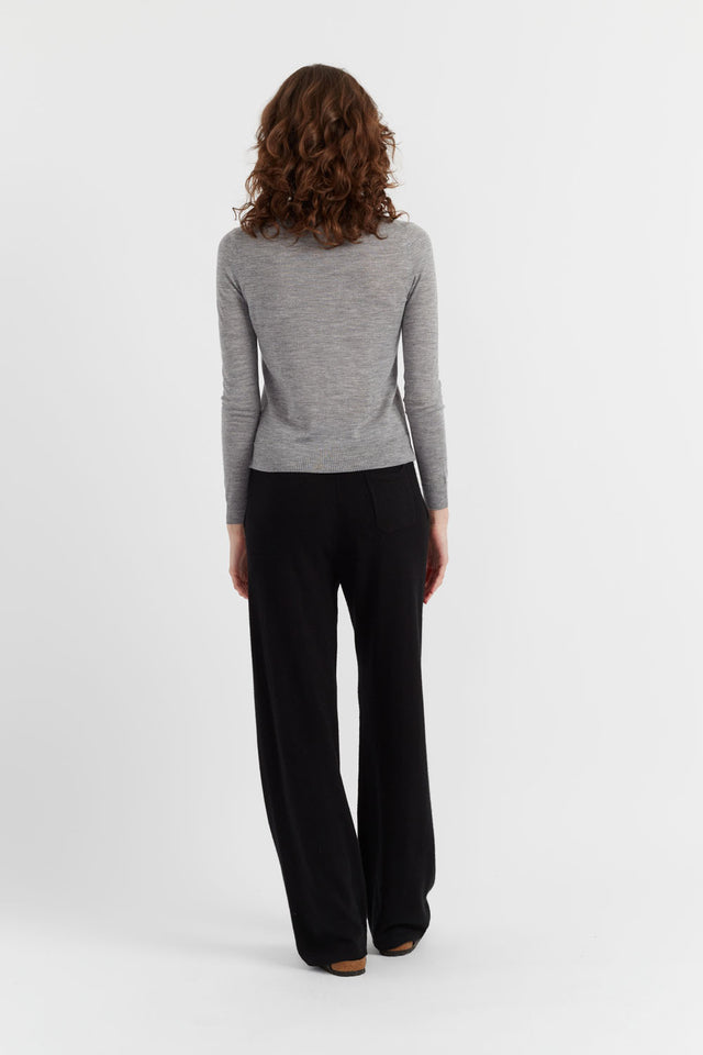 Grey Pure Merino Sweater image 3