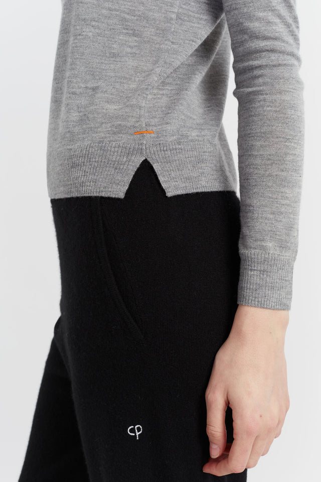 Grey Pure Merino Sweater image 2