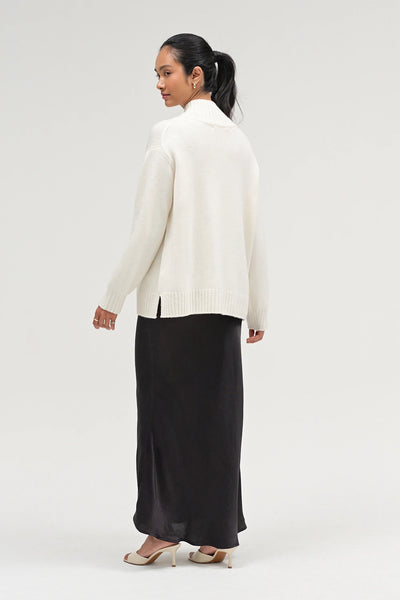 Cream Pure Cashmere Soft Wrap Sweater