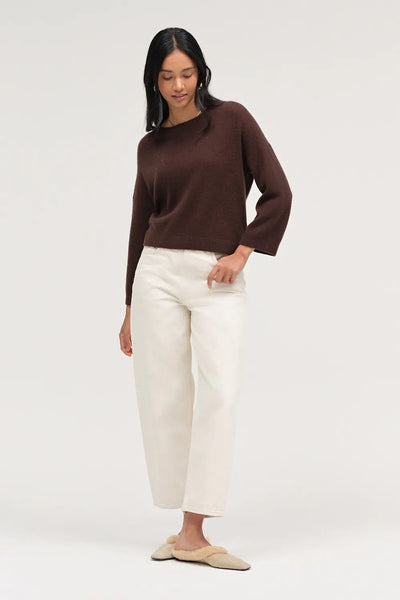 Chocolate Cloud Cashmere Cropped Sweater