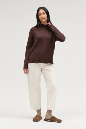 chocolate-pure-cashmere-funnel-neck-sweater