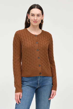 toffee-pure-cashmere-cabled-crew-neck-cardigan